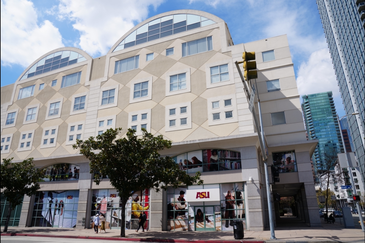 A building with many windows Description automatically generated
